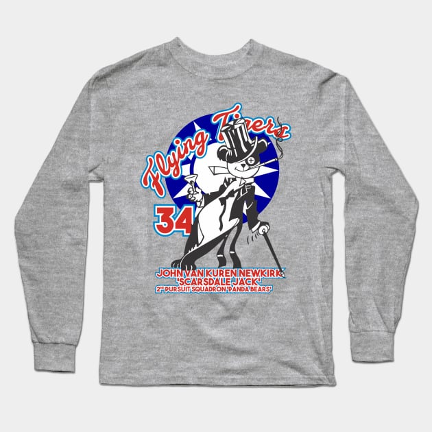 Jack Newkirk - 34 - Flying Tigers Long Sleeve T-Shirt by MBK